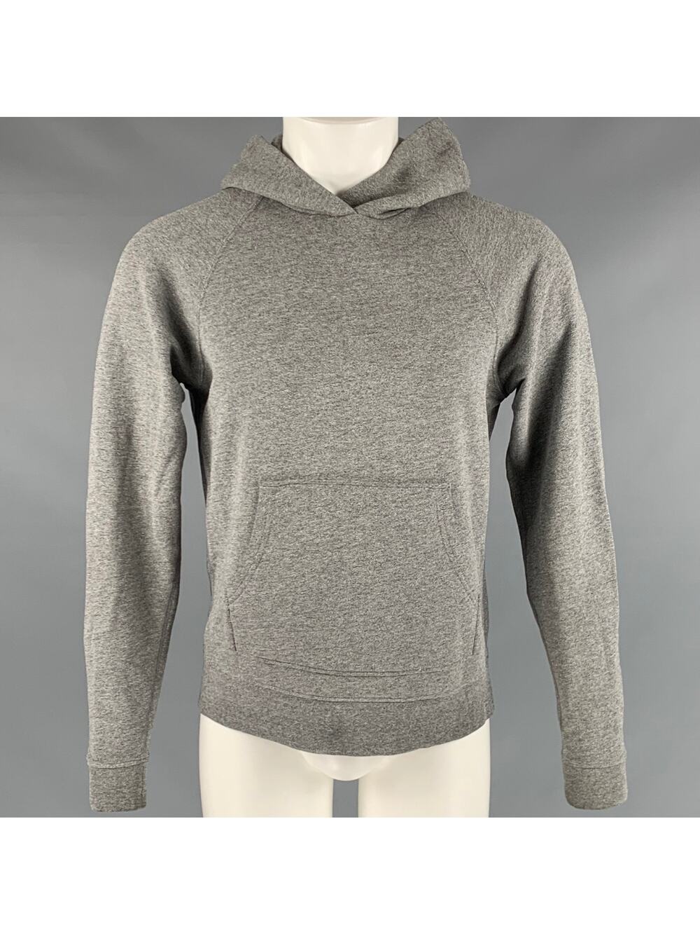 JOHN ELLIOTT Size S Grey Heather Cotton Polyester Hoodie Sweatshirt